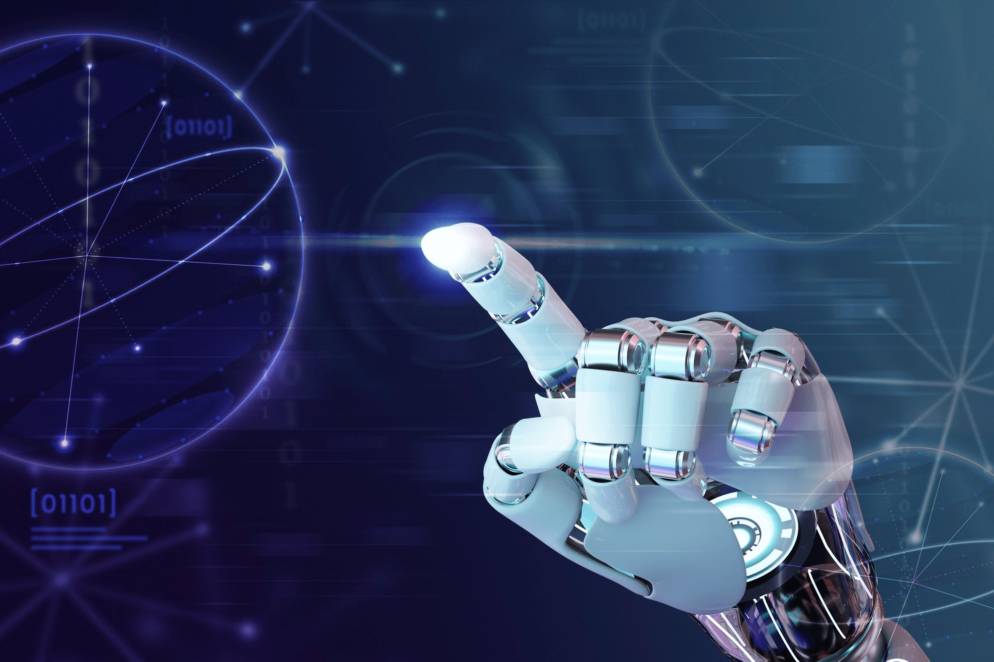 Futuristic AI interface